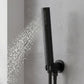Baridi Concealed Thermostatic Shower Set, 20cm Round Head & Hand Shower - Black