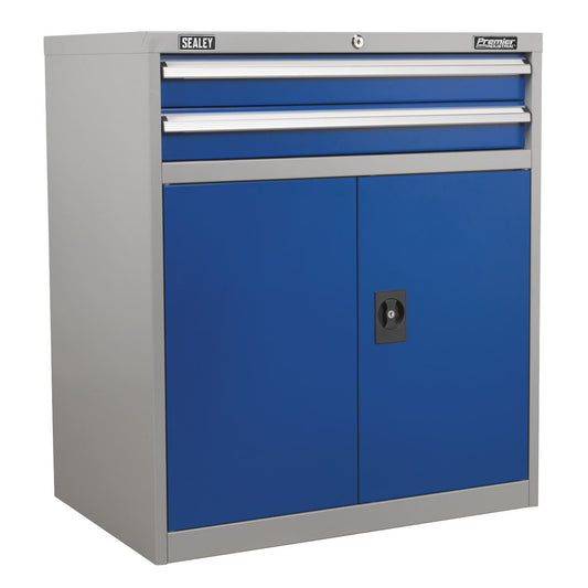 Sealey Industrial Cabinet 2 Drawer & 1 Shelf Double Locker API8810