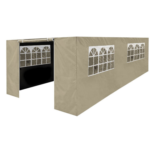 Sealey Dellonda Premium Side Walls/Doors/Windows for Gazebo/Marquee, Fits 3 x 6m Models - Beige DG154