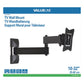 Valueline TV wall mount full motion Bracket 10-32"/25-82cm 30kg - TVWM31BK