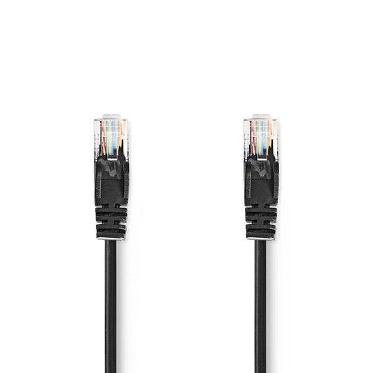 Nedis CAT5e Cable U/UTP RJ45 Male RJ45 Male 2m Round PVC Black Label