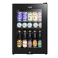 Baridi 60L Beer & Drinks Fridge with LED Light, Black and Glass Door DH62