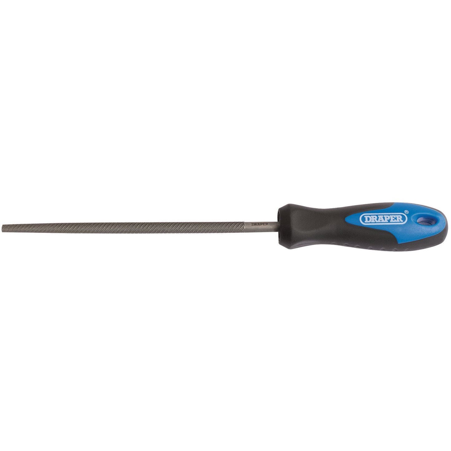 Draper High Carbon Steel Round Hand File Soft Grip Handle - 150mm - 00012
