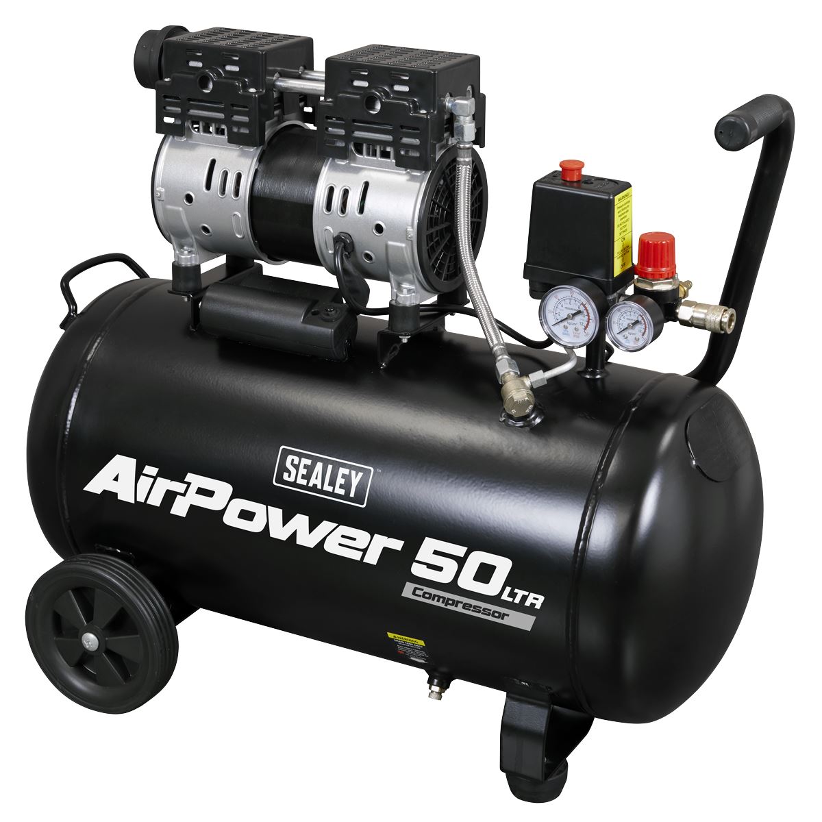 Sealey 50L Low Noise Oil Free Direct Drive Air Compressor 1hp SAC5000S