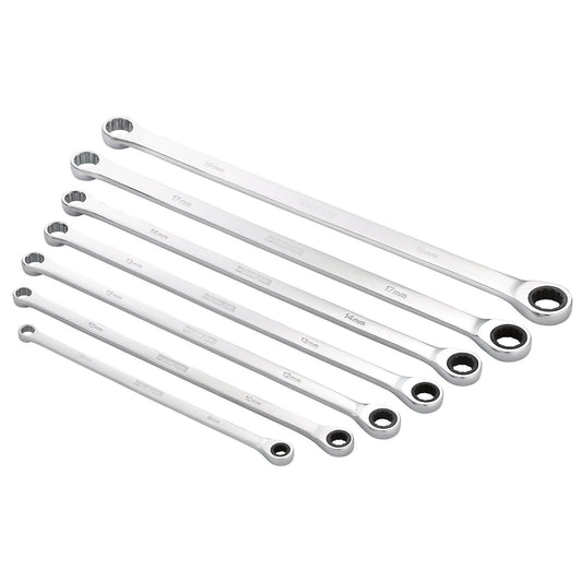 Draper 7 Piece Long Ratc Ring Spanner Set 8231BSXLMM/7 - 27778
