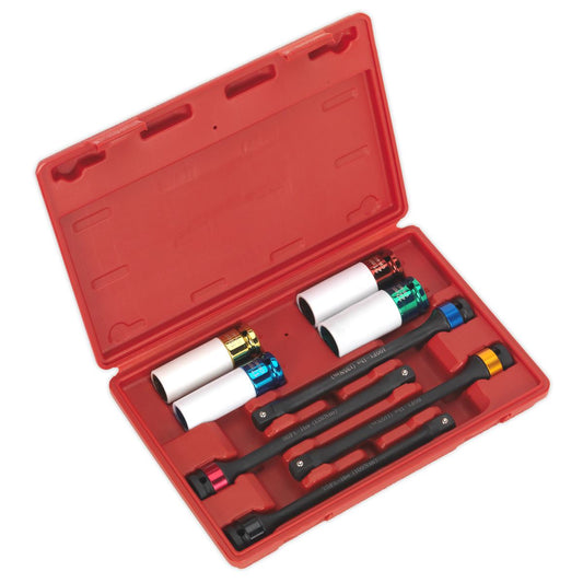 Sealey Torque Stick & Alloy Wheel Impact Socket Set 8pc 1/2"Sq Dr AK2243