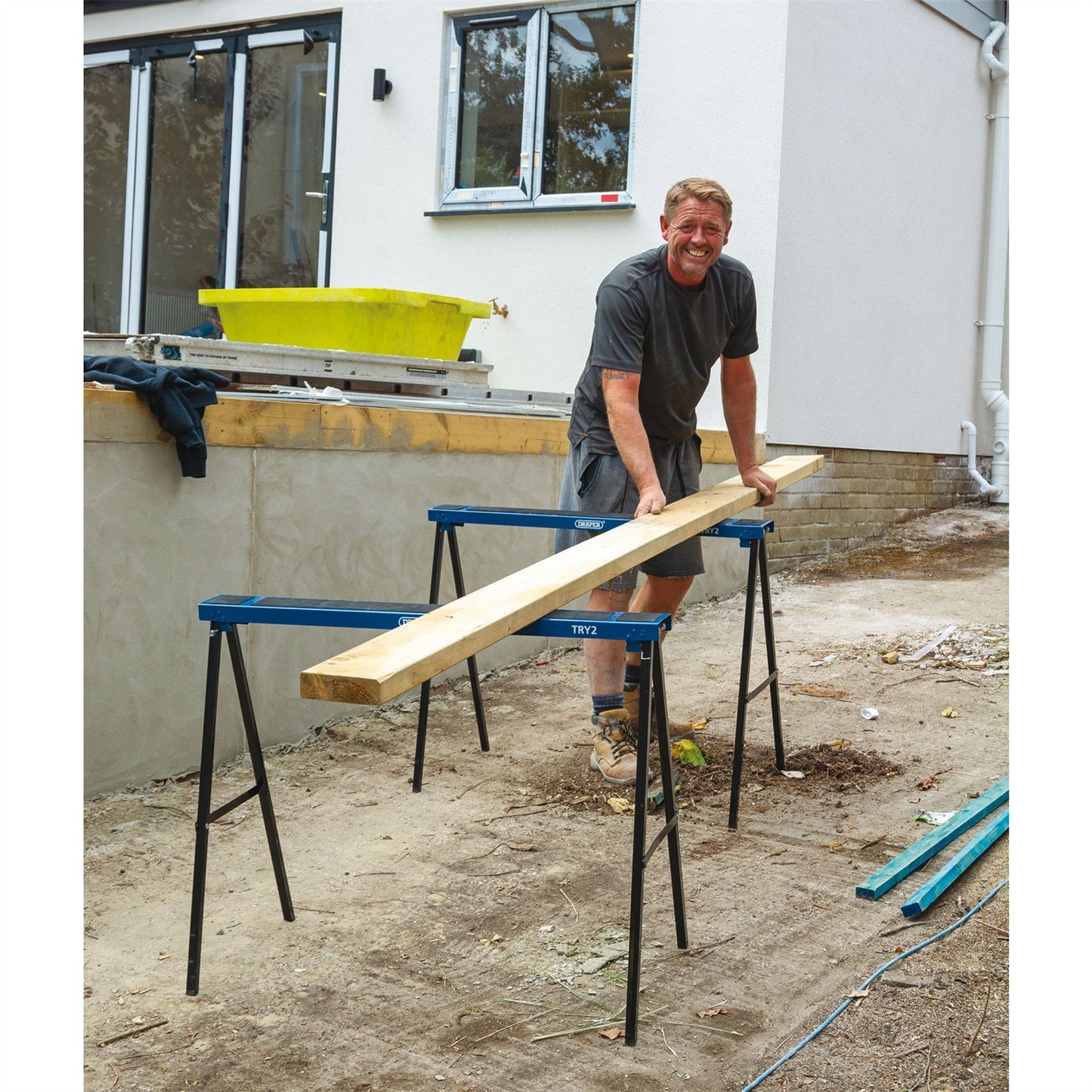 Draper 52072 1000 x 800mm Pair Of Fold Down Trestles