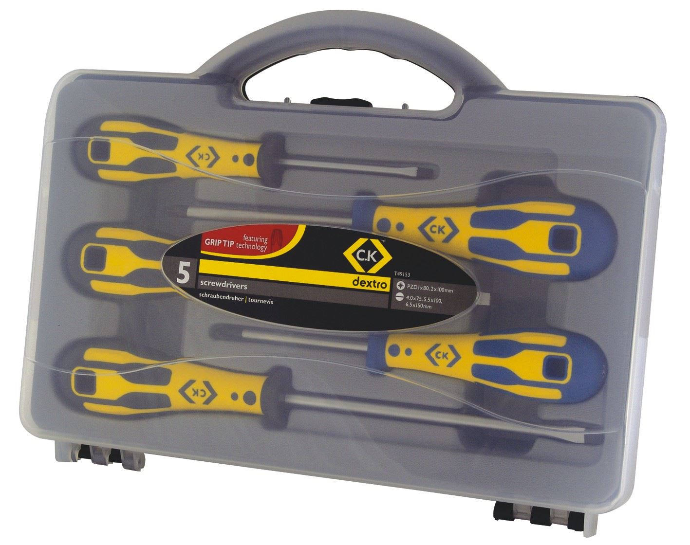CK Tools Dextro Screwdriver Slotted & PZD Set Of 5 T49153