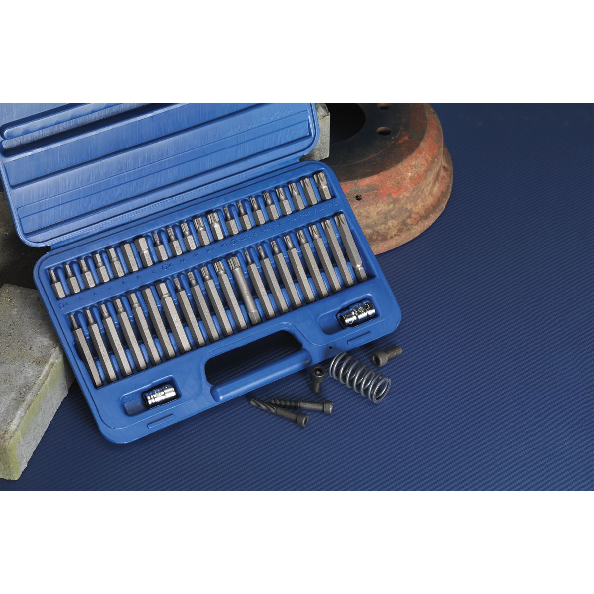 Sealey TRX-Star*/Hex/Spline Bit Set 42pc 3/8" & 1/2"Sq Drive AK219