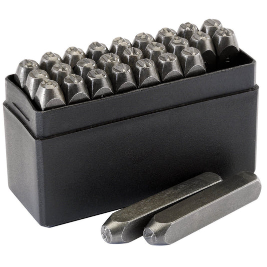 Draper A-Z Metal Stamp Set Letter Height 1/4" Hardened Postcode Alphabet Punch - 37335