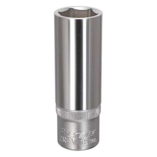 Sealey WallDrive Socket 19mm Deep 1/2"Sq Drive S1219D