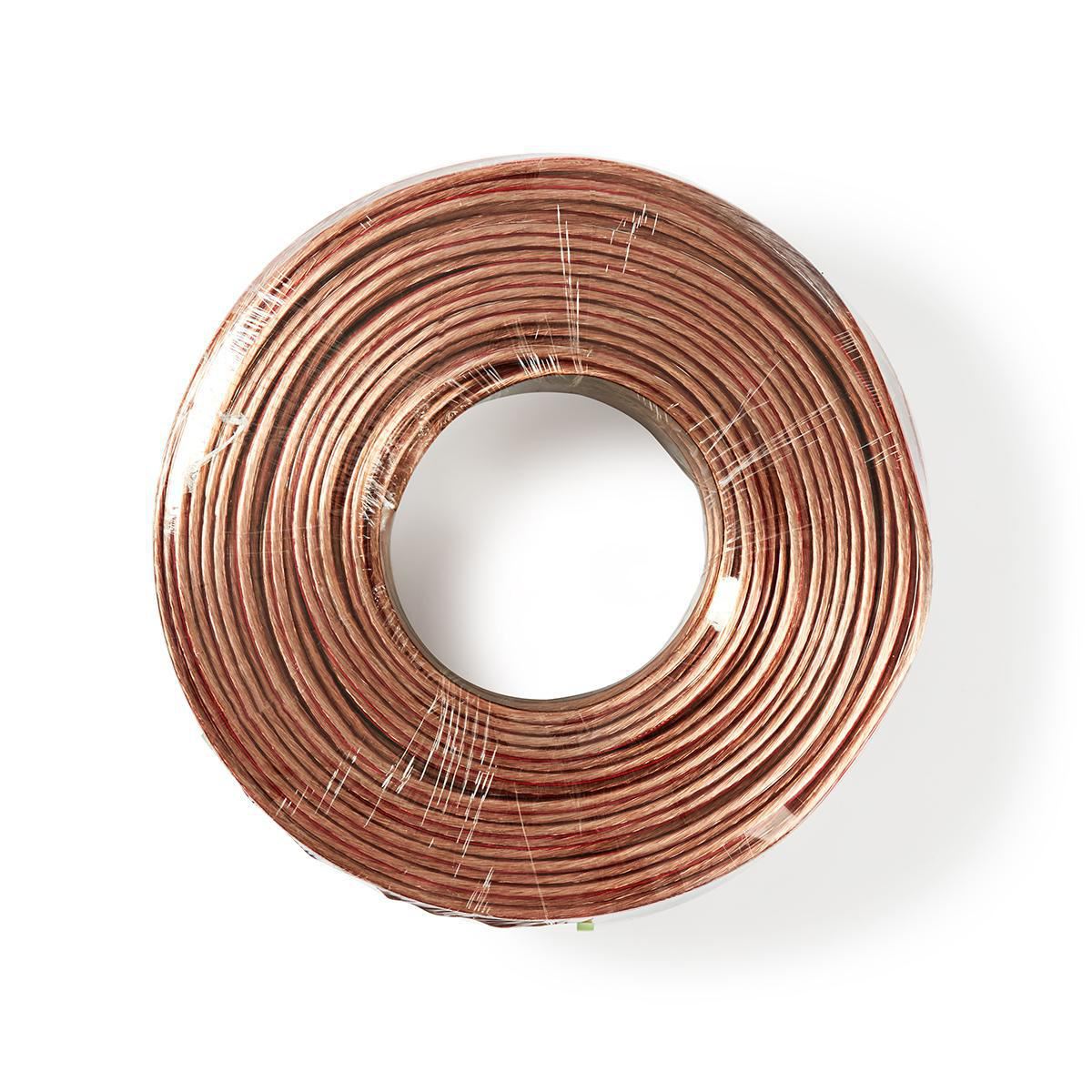 Nedis Speaker Cable 2x 2.50 mm2 100m Wrap Transparent - CAGW2500TR1000