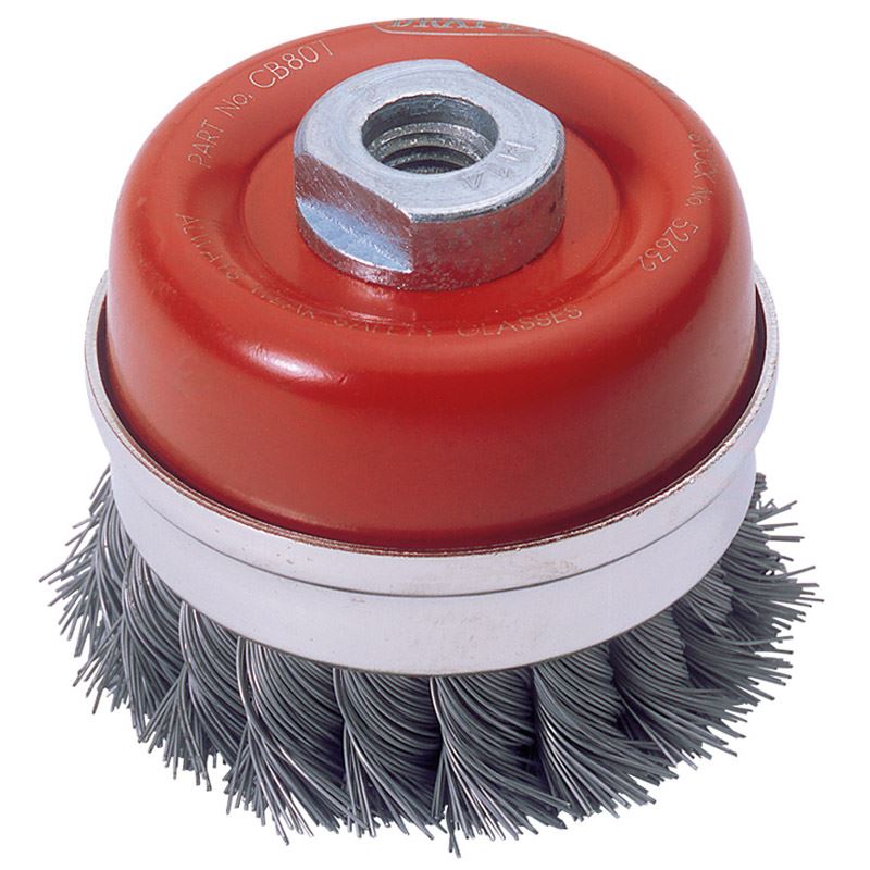 Draper 1x Expert 80mmxM14 Twist Knot Wire Cup Brush Professional Tool 52632