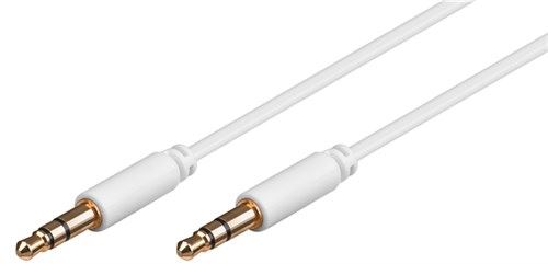 Goobay 3m jack audio cable 3.5mm male (3-pin stereo) to 3.5mm male white
