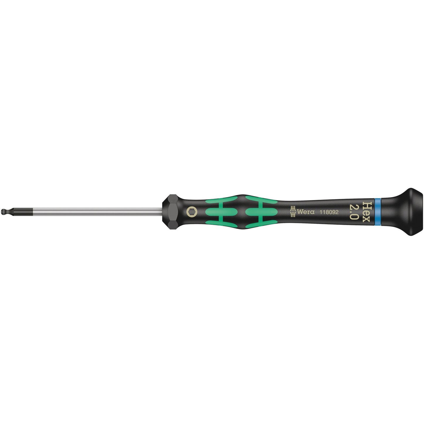 Wera 2052 Screwdriver Ballend Hex 2.0/60 Kraftform Micro 118092
