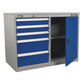 Sealey Industrial Cabinet/Workstation 5 Drawer & 1 Shelf Locker API1103B