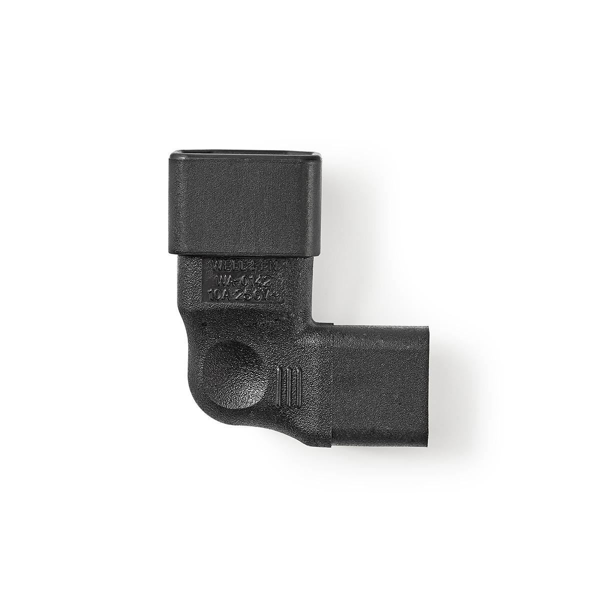 Nedis Power Connector IEC-320-C13 female to IEC-320-C14 male angled left/right (Black