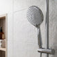 Baridi Thermostatic Shower Mixer Set, 20cm Round Head, Adjustable Rail - Chrome DH314