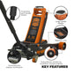 Sealey Trolley Jack 4 tonne Rocket Lift Orange 4040AO