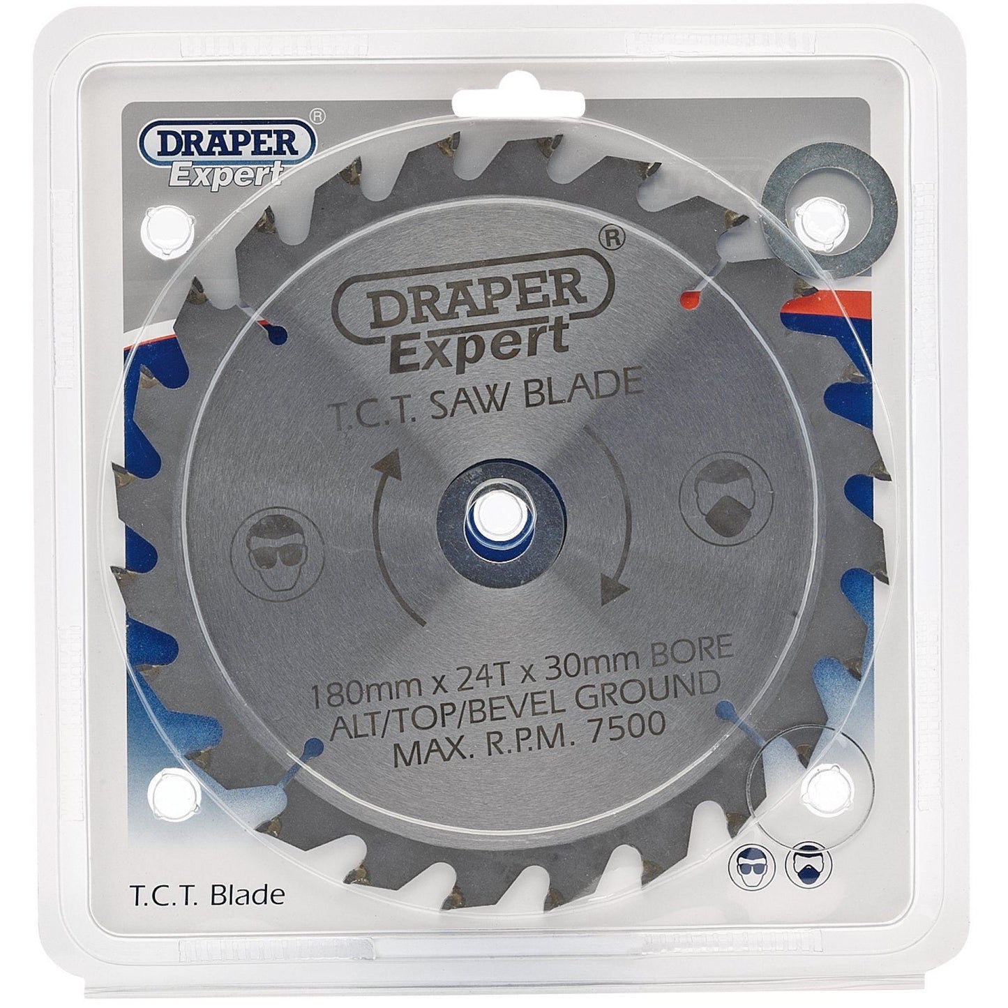 Draper Circular TCT Saw Blade 180mm x 30mm 28.6mm 20mm 16mm x 24T 24 Tooth 09468