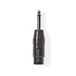 Nedis XLR Adapter Mono XLR 3-pin Female to 6.35mm Male Black COTP15940BK