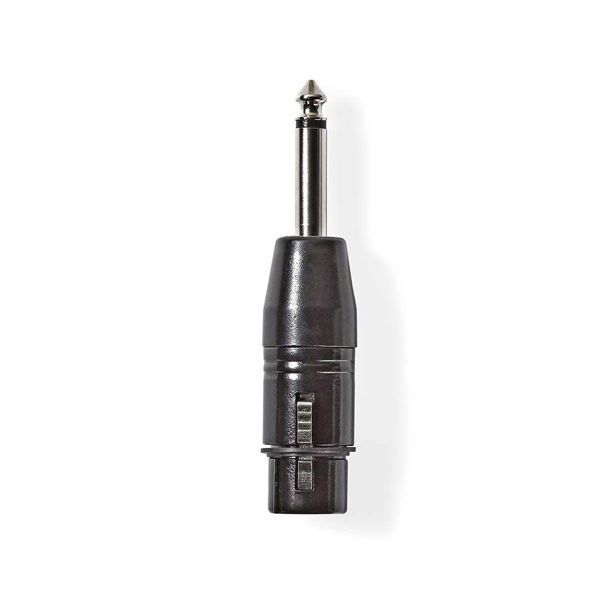 Nedis XLR Adapter Mono XLR 3-pin Female to 6.35mm Male Black COTP15940BK