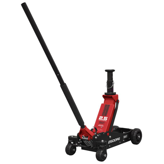 Sealey Big Wheel Hybrid Trolley Jack for Off-Road Vehicles, SUVs, Vans & 4x4s with Super Rocket Lift 2.5 Tonne 2500RG