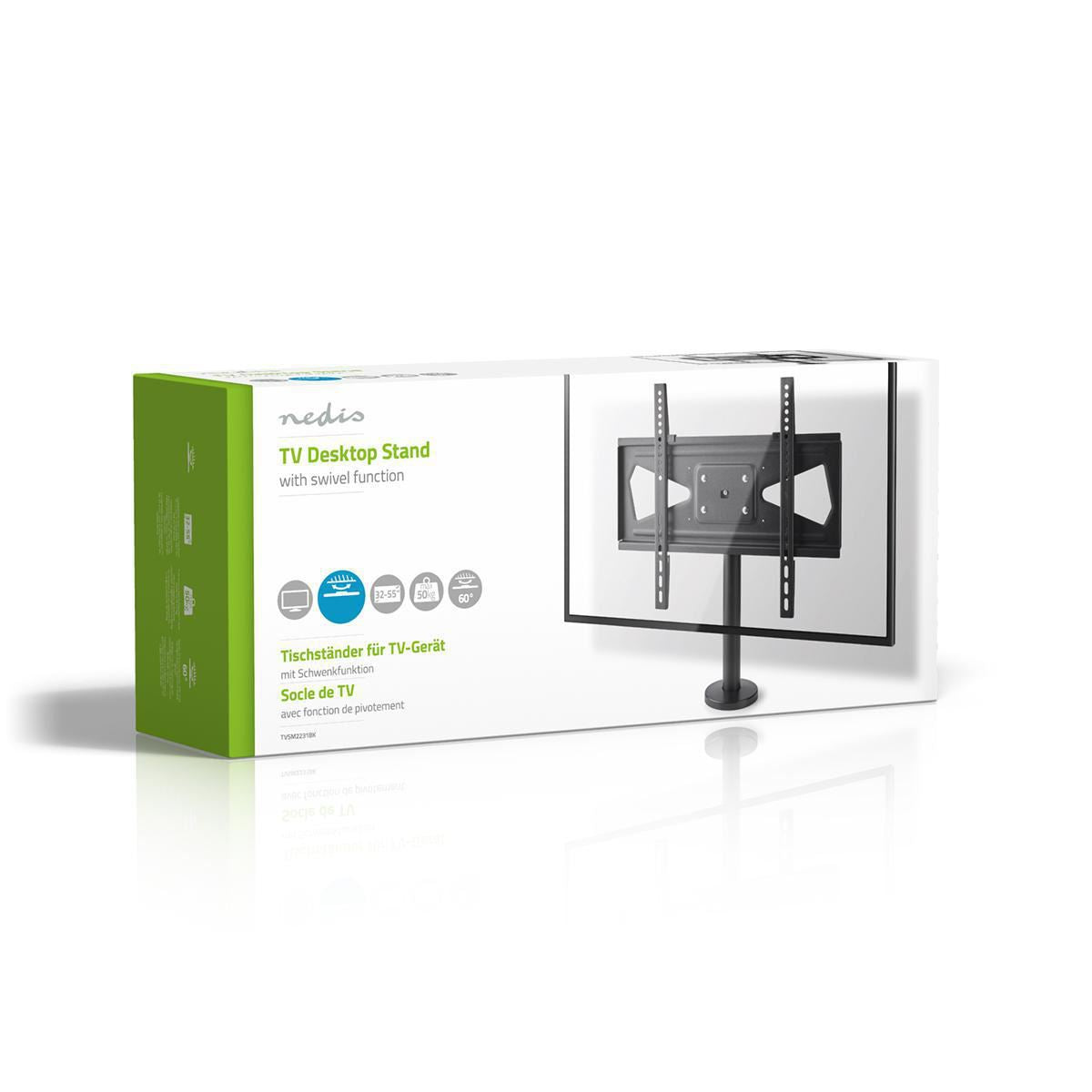 TV Mount Swivel Bolt-Down Desktop 32 to 55" Max. 50 kg +/- 30° Swivel Range