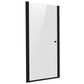 Baridi Pivot Shower Door 800 x 1850mm, 6mm Tempered Glass, Reversible - Black