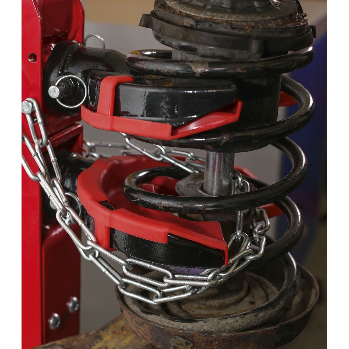 Sealey Coil Spring Compressing Station + Gauge Hyd 2000kg Capacity RE2311