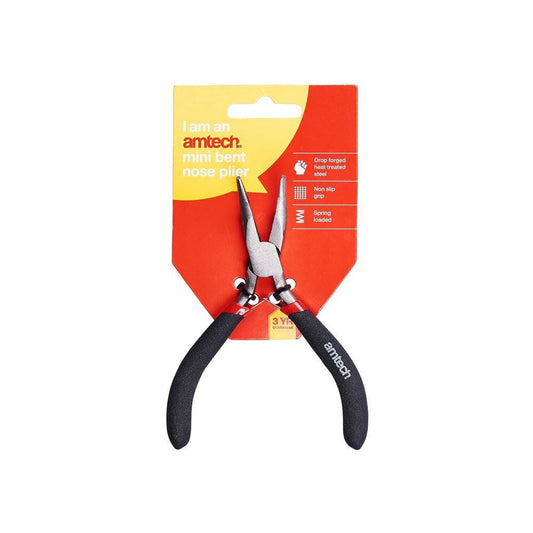 Amtech Mini Bent Nose Plier+Spring - B3190