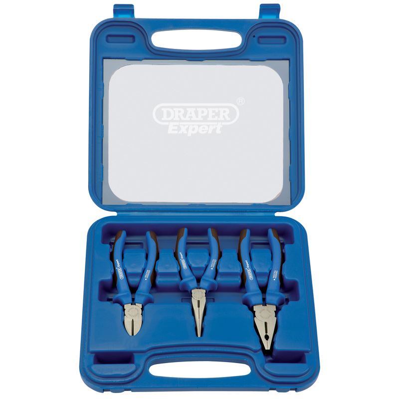 Draper 69289 Heavy Duty Soft Grip Pliers Set (3 Piece)