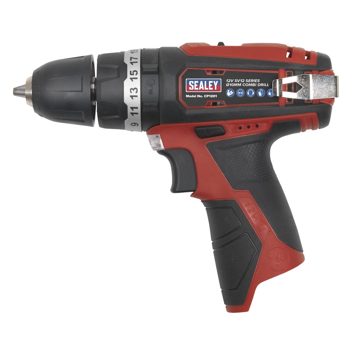 Sealey Cordless Hammer Drill/Driver 10mm 12V Li-ion - Body Only CP1201