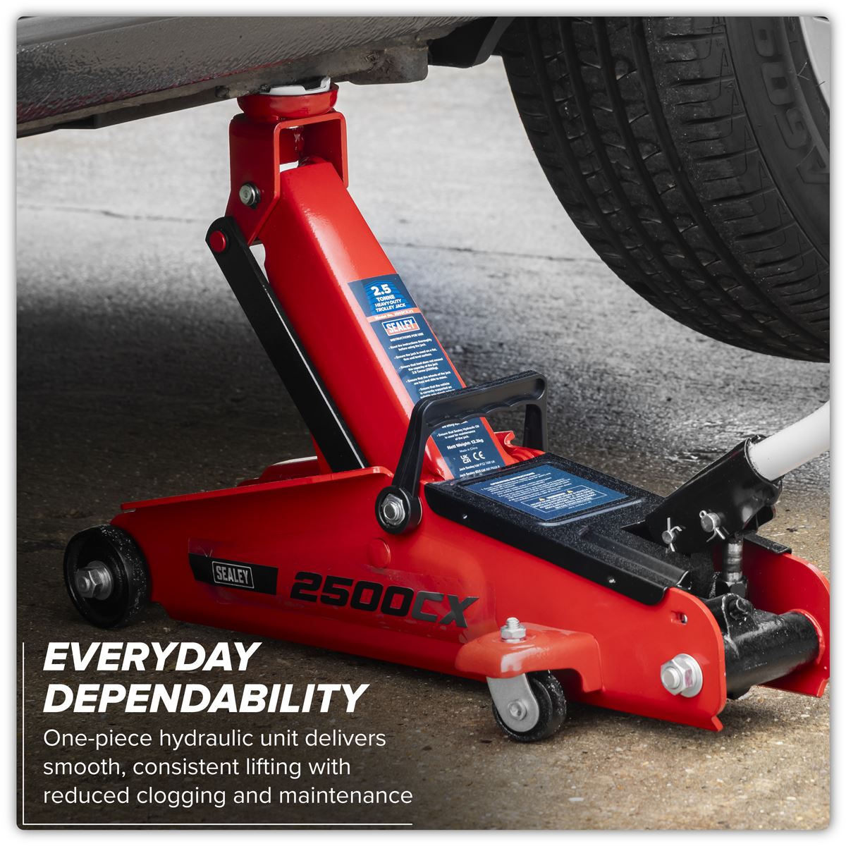 Sealey Heavy-Duty Trolley Jack 2.5 Tonne 2500CX
