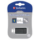 Verbatim USB Drive Pen 2.0 Pinstripe 64GB Black