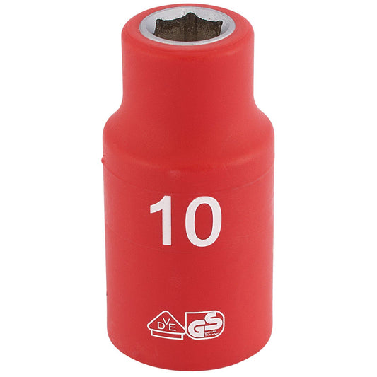 Draper 1/2" Square Drive Fully Insulated VDE Socket (10mm) - 31756