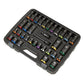 Sealey Metric Lock-On Standard & Deep Impact Socket Set 34pc 1/2"Sq Drive 6pt