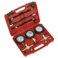 Sealey Motorcycle Compression & Fuel Pressure Gauge Set 3pc MS100