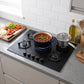 Baridi 70cm Gas Hob Matt Black with 5 Burners Cast Iron Supports & Auto Ignition