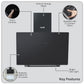 Baridi Angled Chimney Cooker Hood with Touch Controls & Carbon Filters 60cm