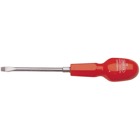 Draper 1x 6mmx100mm Plain Slot Cabinet Pattern Screwdriver Professional Tool - 14080