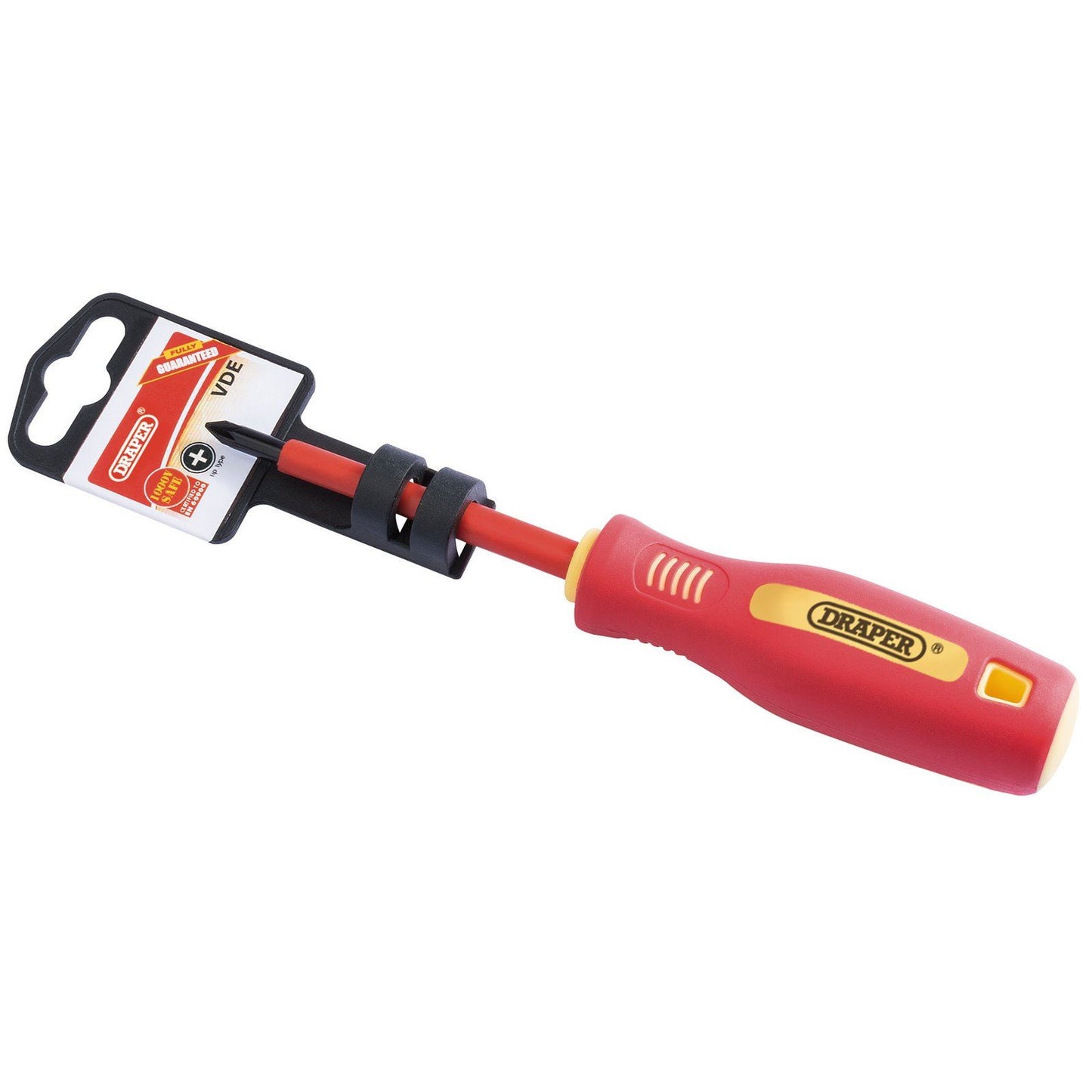 Draper 46528 No: 1 x 80mm Fully Insulated Soft Grip Cross Slot Screwdriver