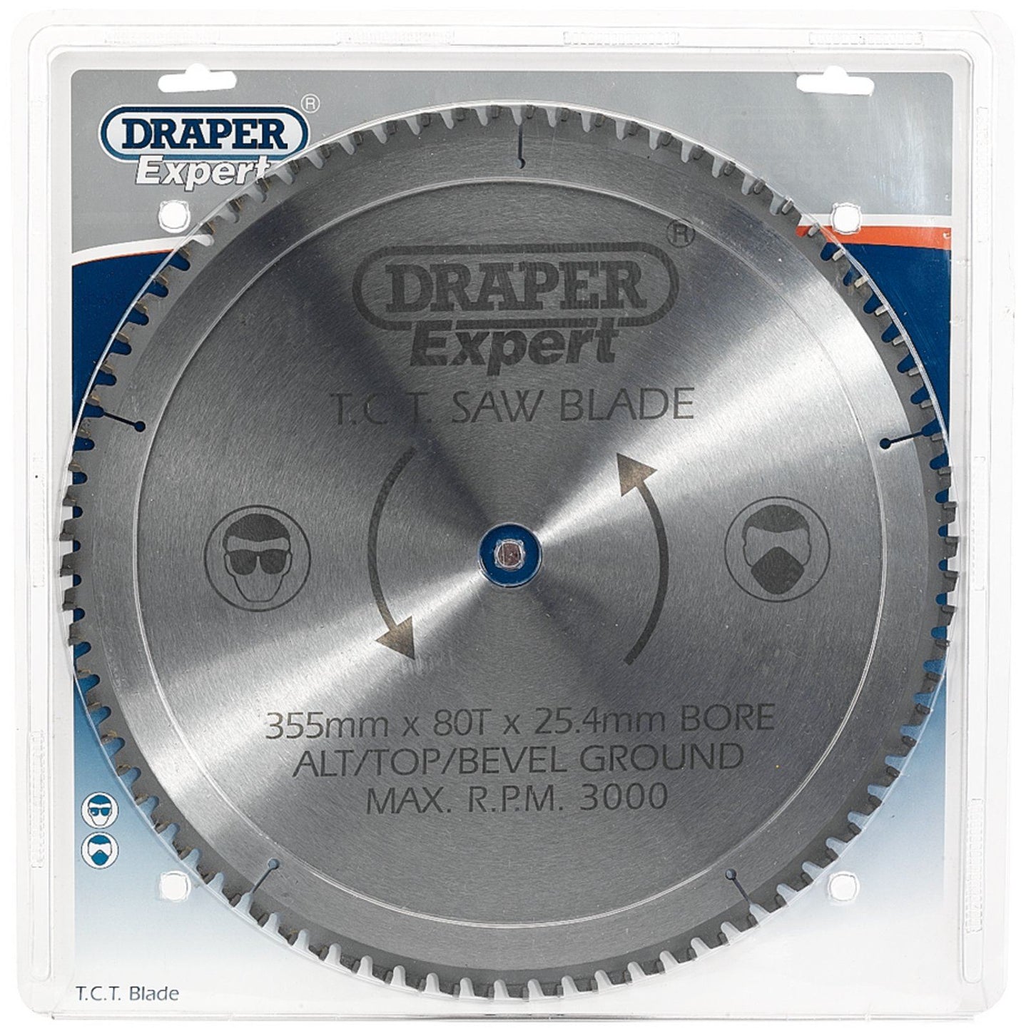 Draper Circular TCT Metal Cutting Chop Saw Blade 355mm x 25.4mm x 80T 80 Tooth - 09499