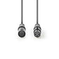 Nedis DMX Adapter Cable XLR 3-Pin Female to XLR 5-Pin Male 0.3m Grey