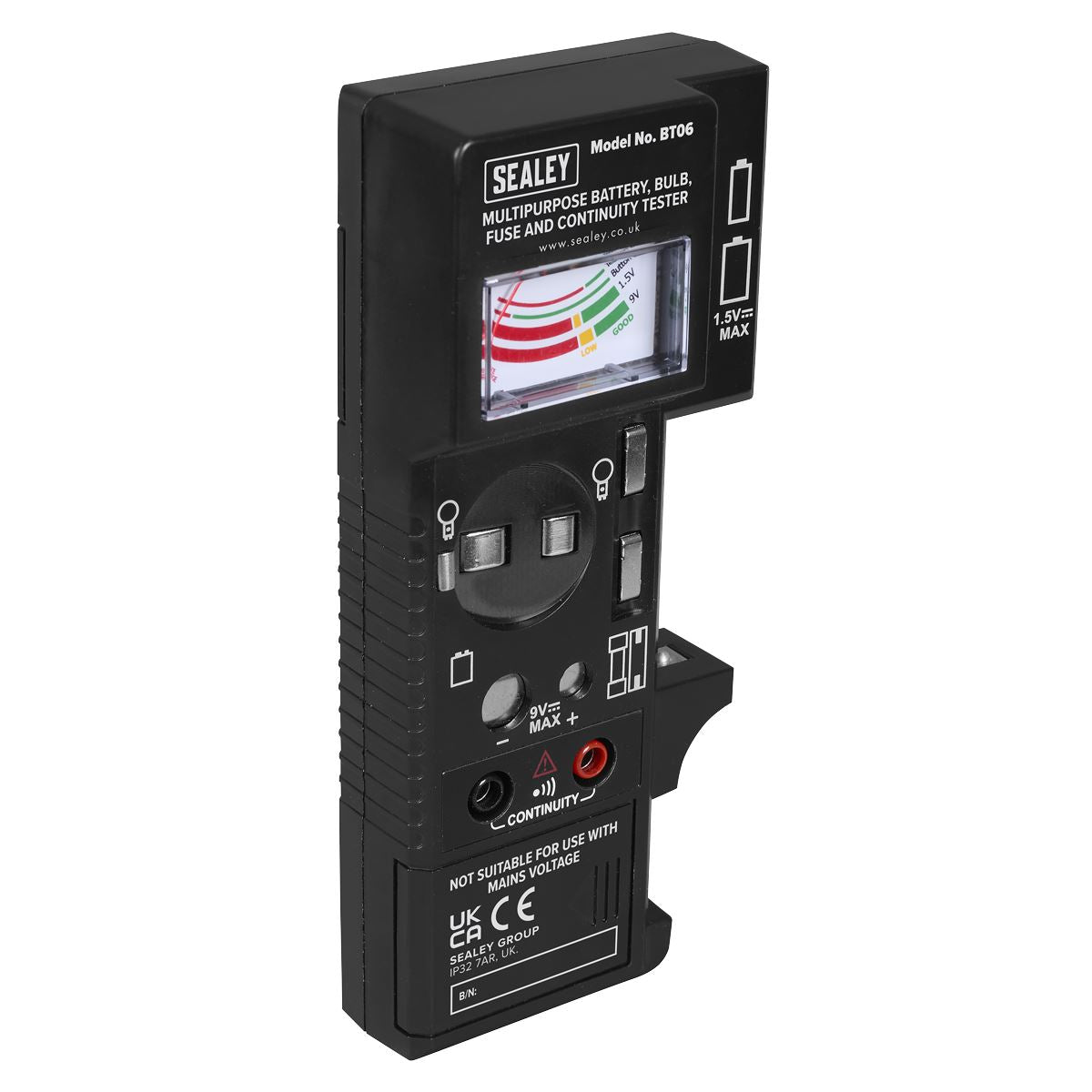 Sealey Multipurpose Battery, Bulb, Fuse & Continuity Tester BT06