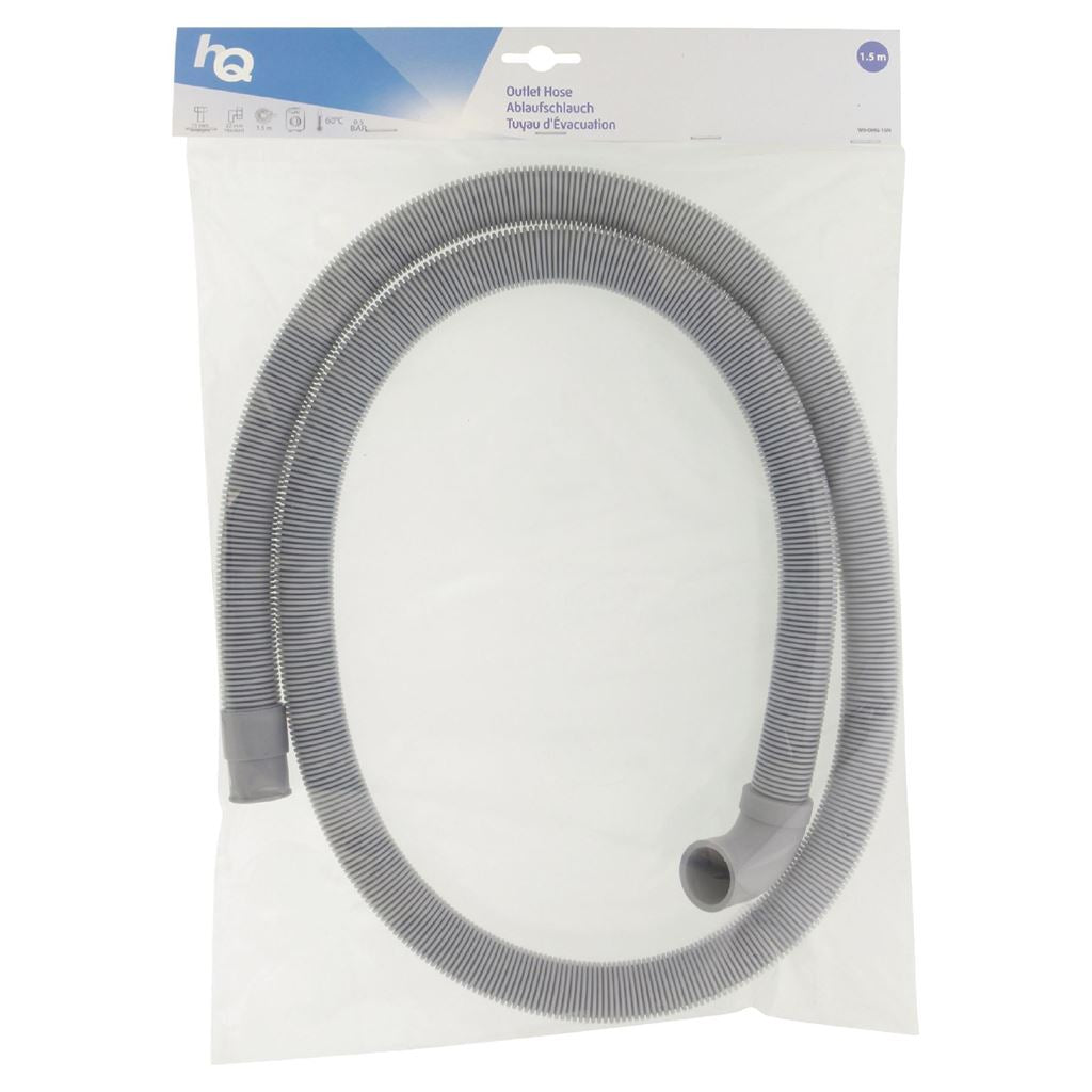 HQ Outlet Hose 22mm Angled to 19mm Straight 0.5 bar 60°C 1.50 m W9-OHG-15N - WAOH2219SHP15