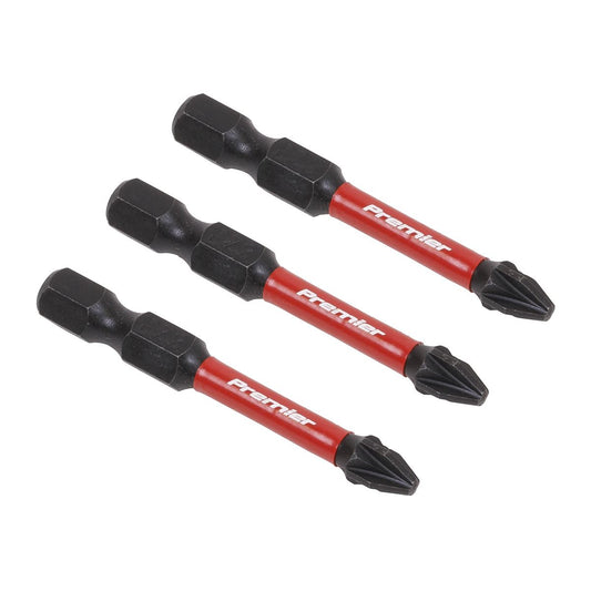 Premier Pozi #2 Impact Power Tool Bits 50mm - 3pc AK8233