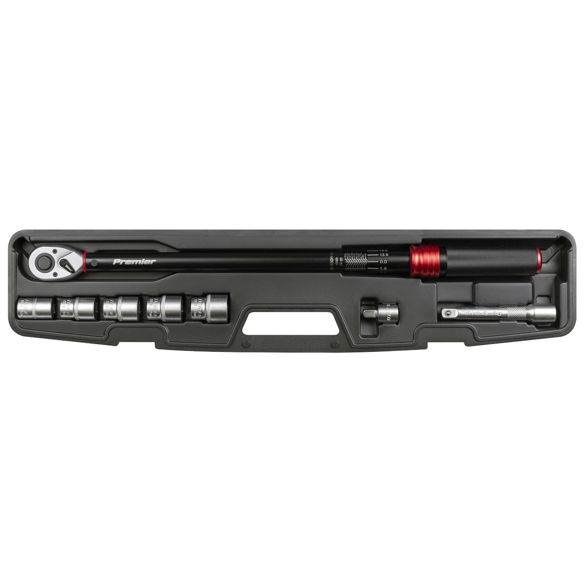 Sealey Premier Black Torque Wrench Set 1/2"Sq Drive 60-330Nm 8pc STW915B