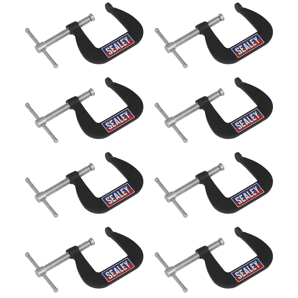 Sealey Junior C-Clamp 8pc Set - 38mm x 38mm GCC03