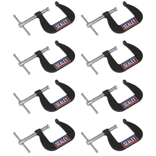 Sealey Junior C-Clamp 8pc Set - 38mm x 38mm GCC03